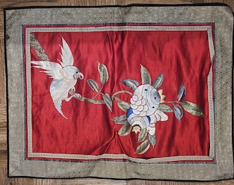 Chinese Silk Hand Embroidered Panels