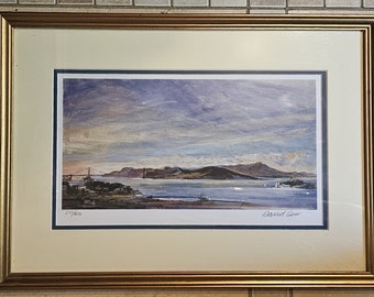 David Carr Limited Edition Signed Print “Alcatraz"  Professionally Framed