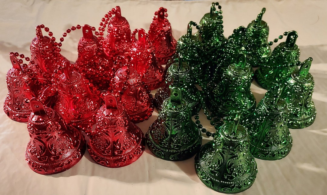 Vintage Christmas Garlands, Bead Garlands With Hard Textured Plastics