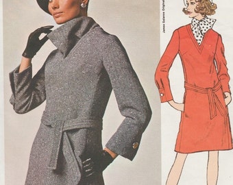 Vintage Vogue Patterns, Americana Pattern 2004 MOD A-line Coat Dress, 6411 1-Piece Shirtwaist Dress, 6588 Junior Teen 1-Piece Shift Dress