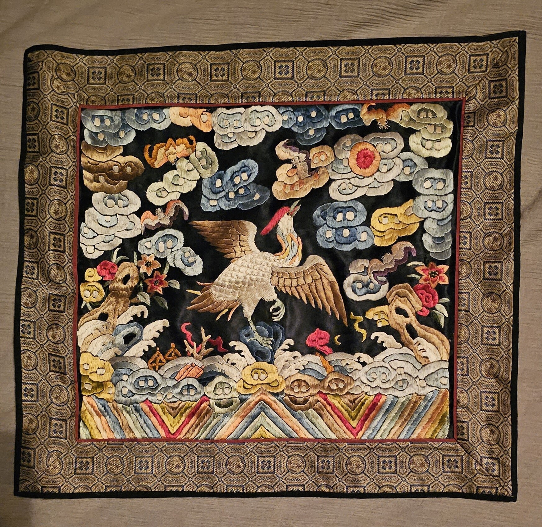Vintage Chinese Silk Embroidery Panels