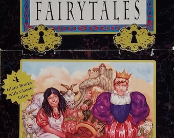 The Giant TREASURY OF FAIRYTALES, Four Volume Set with Classic Tales, Paperback, 1995 Anytime Books