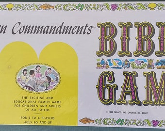 Vintage Ten Commandments Bible Game, #263, Educational Bible Board Game, 1966 Cadcao, FACTORY SEALED, RARE