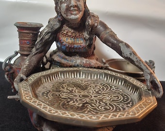Antique Decorative Arts Gypsy Smoking Set, Tobacciana
