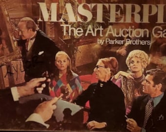 Vintage 1970 Masterpiece: The Classic Art Auction Game, Board Game, Parker Brothers, COMPLETE