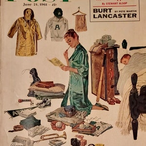 Vintage 1960s The Saturday Evening Post Magazines, June 24, 1961, August 5, 1961, May 26, 1962, May 23,1964 - COMPLETE MAGAZINE