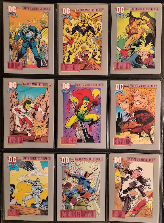 Vintage Earth's Heroes & Mightiest Villains Trading Cards #37-81
