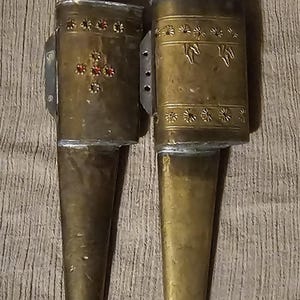 Antique Daggers with Brass Sheaths, Lot of 2