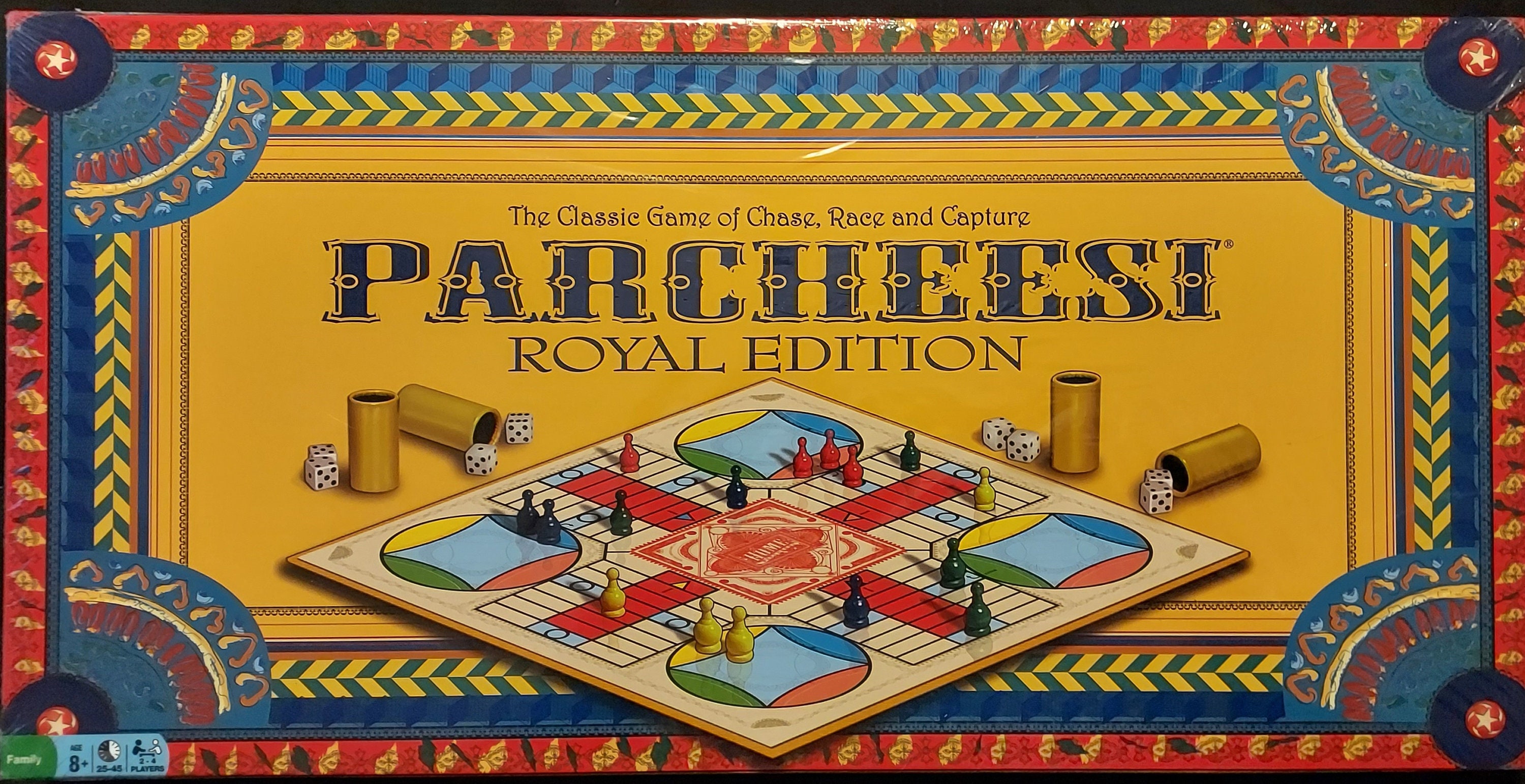 Parcheesi Royal Edition Board Game Winning Moves Retro 2007 Chase Race