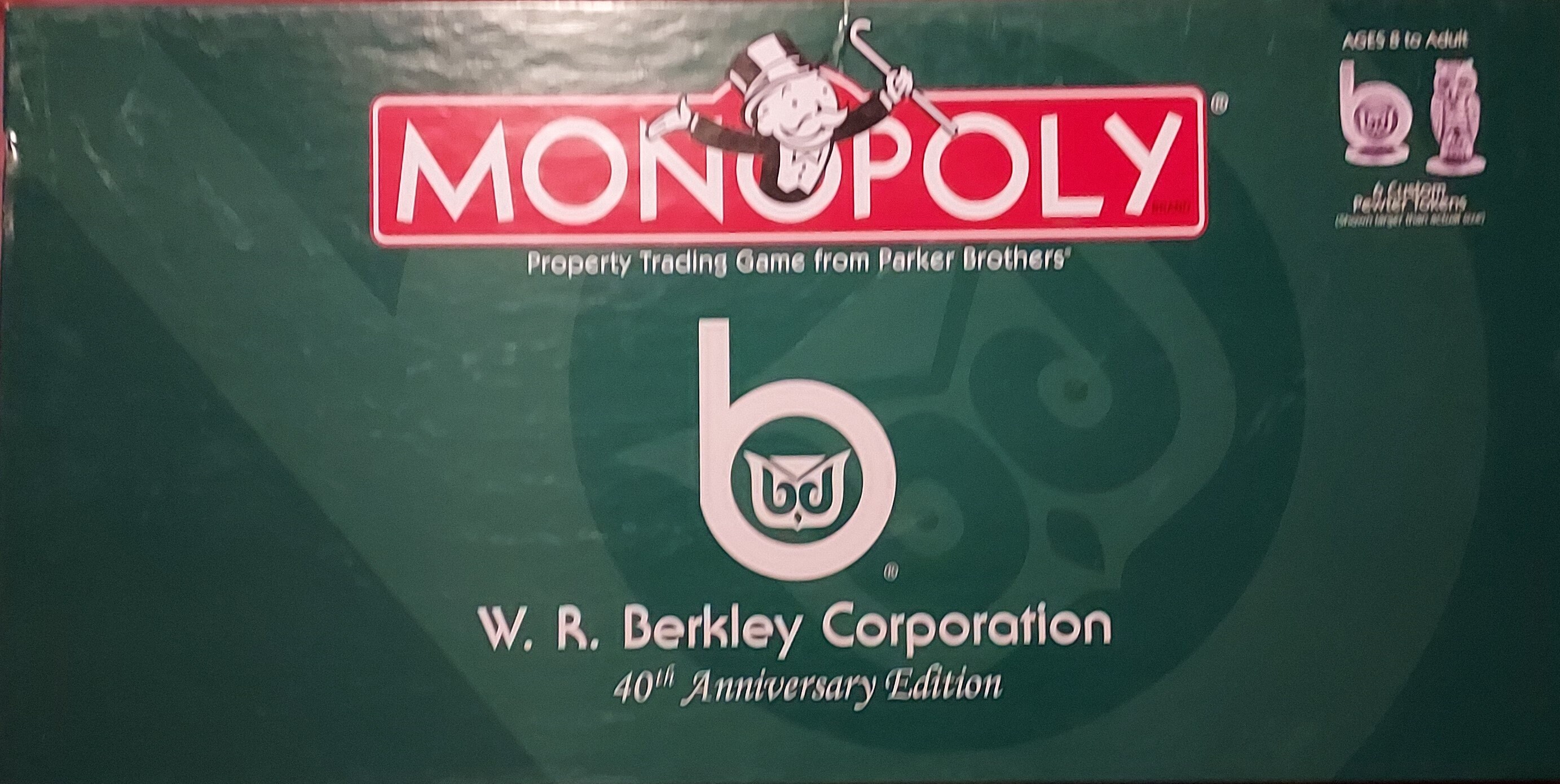 W.R. Berkley Corporation 40th Anniversary, Monopoly Board Game