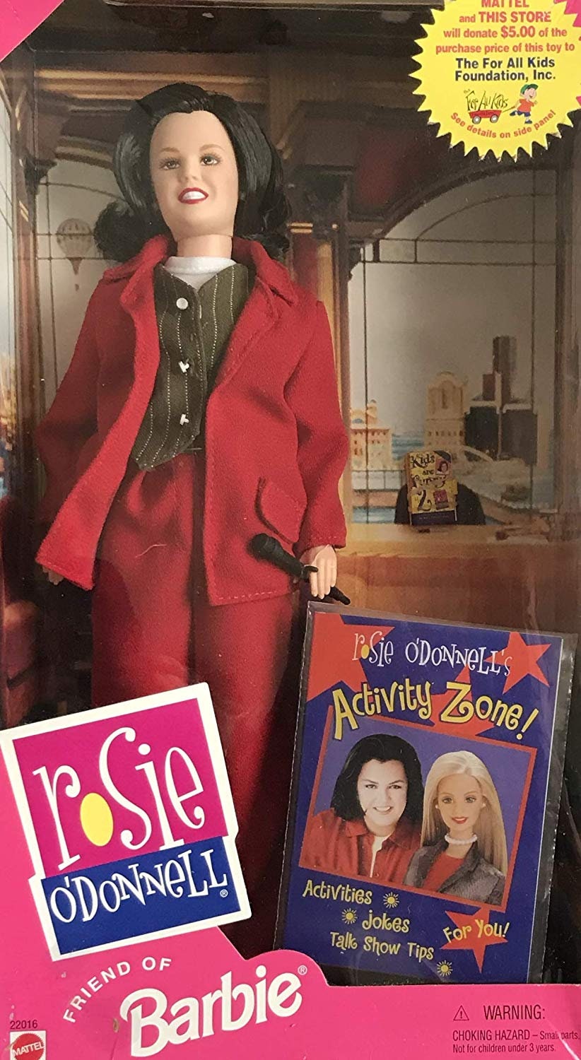 Barbie Friend Rosie O'Donnell Doll w Activity Booklet, 1999 Mattel, NRFB