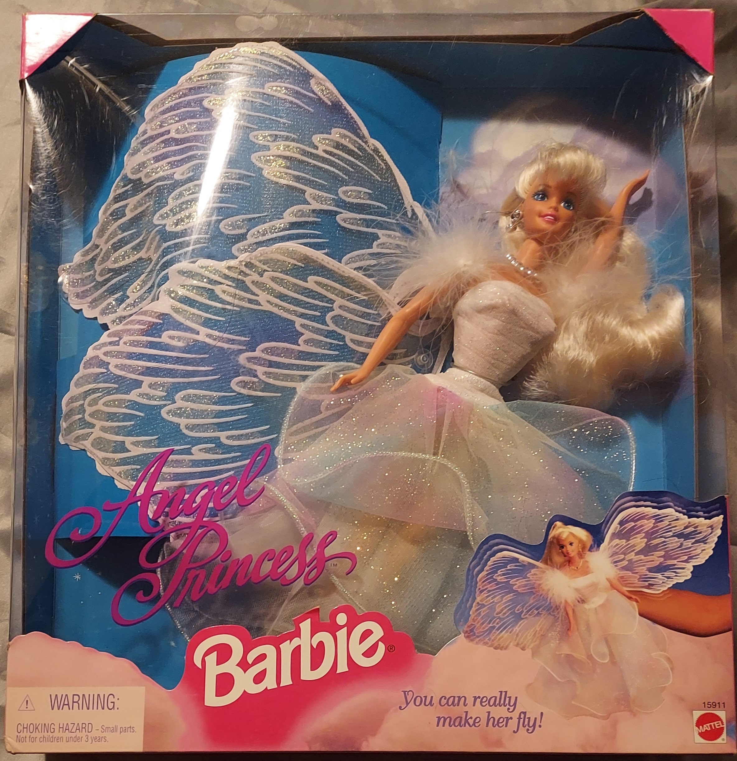Barbie, Angel Princess, Flying Doll, 1996 Mattel, Caucasian #15911, African  American #15912 - NRFB