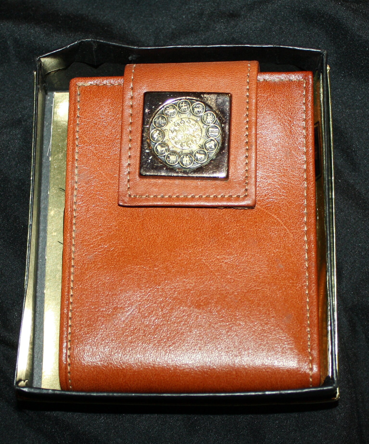 Rare Rolfs Royal Crest Cowhide Brown Ladies Wallet 1967 Nib