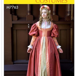 McCall&#39;s Sewing Pattern M7763 Misses&#39; Renaissance Cosplay Costume Pattern, Size E5 14-20, UNCUT