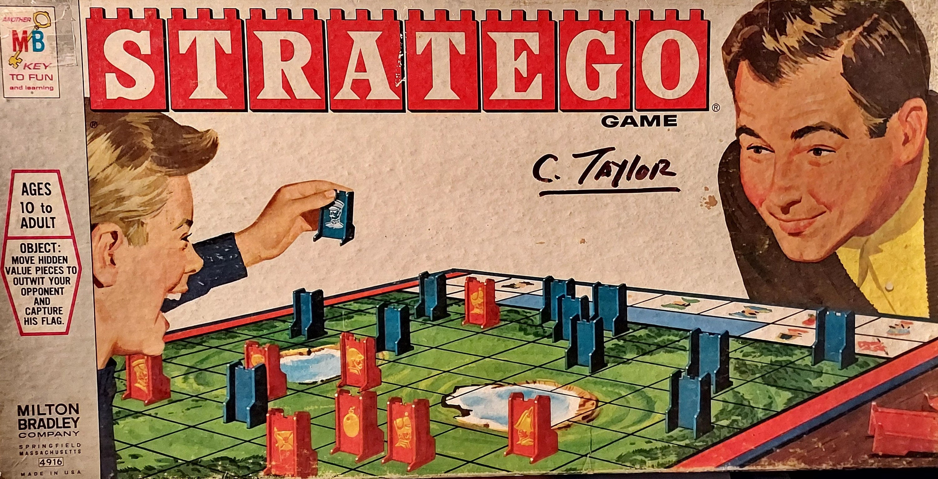 Vintage Stratego Board Game, 1970 Milton Bradley, 4916 COMPLETE