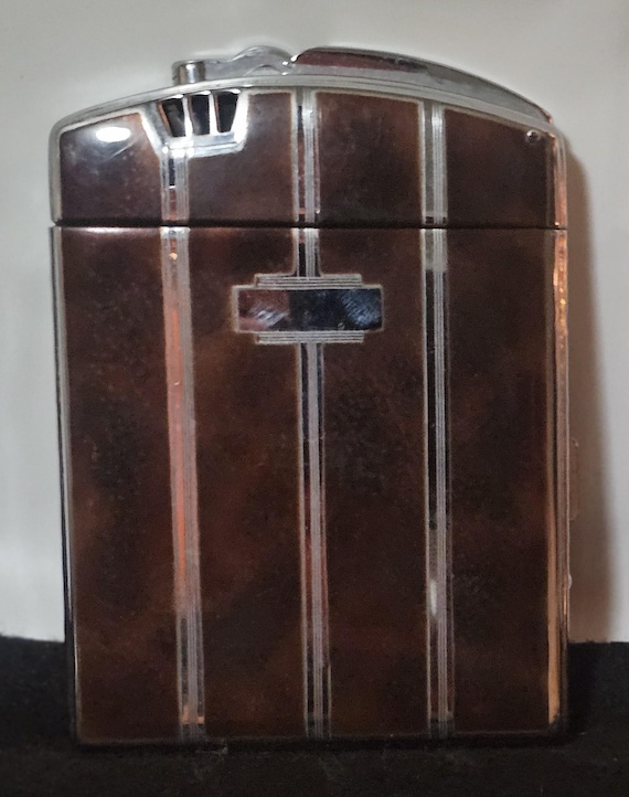 Vintage RONSON Cigarette Lighter Case Combo, Built-in Lighter, Art Deco,  Tobacciana