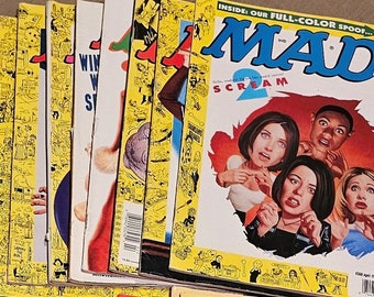 Vintage 1990s MAD Magazine, Alfred E Neuman, Comics Magazines, FULL Magazines