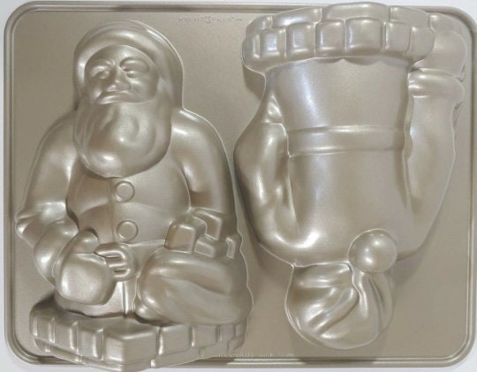 WILLIAMS SONOMA VINTAGE SANTA CLAUS NORDIC WARE CAKE PAN 3D New With Tags