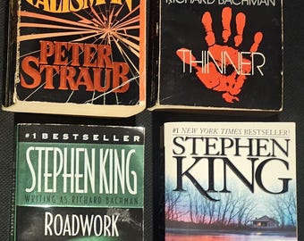 STEPHEN KING Paperback Novels, The Talisman, Thinner, Roadwork, Bag of Bones