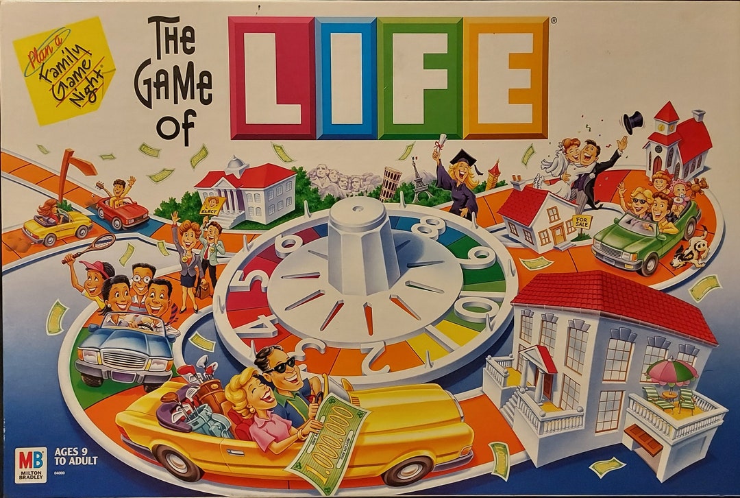 GAME OF LIFE REPLACEMENT BOARD / 1999 FOLDS Rectangle in Quarters / BOARD  ONLY