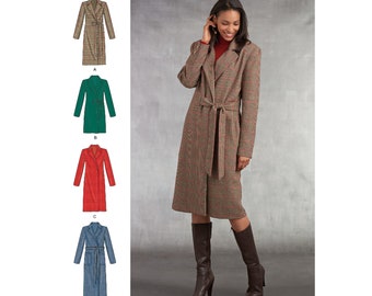 Simplicity 8796, Sewing Pattern, Misses'/Miss Petite Lined Coat in Three Lengths, Size U5 16-24, UNCUT