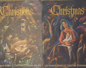 Vintage American Annual of Christmas & Literature Art, Paperback Publications