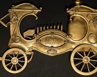 Vintage Metal Art Work, Baroque - Cast Iron Art Rococo Footed Tray, with Ornate Reticulated Border
