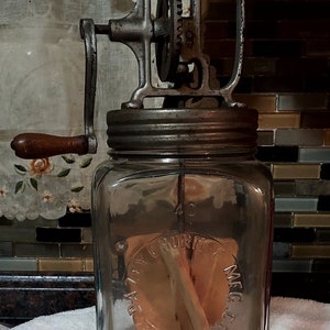 Antique Dazey Butter Churn, 4-Quart #40 Butter Churn, 1912-1922 Industrial Rustic Country Farmhouse Home Decor, Collectible Kitchenware