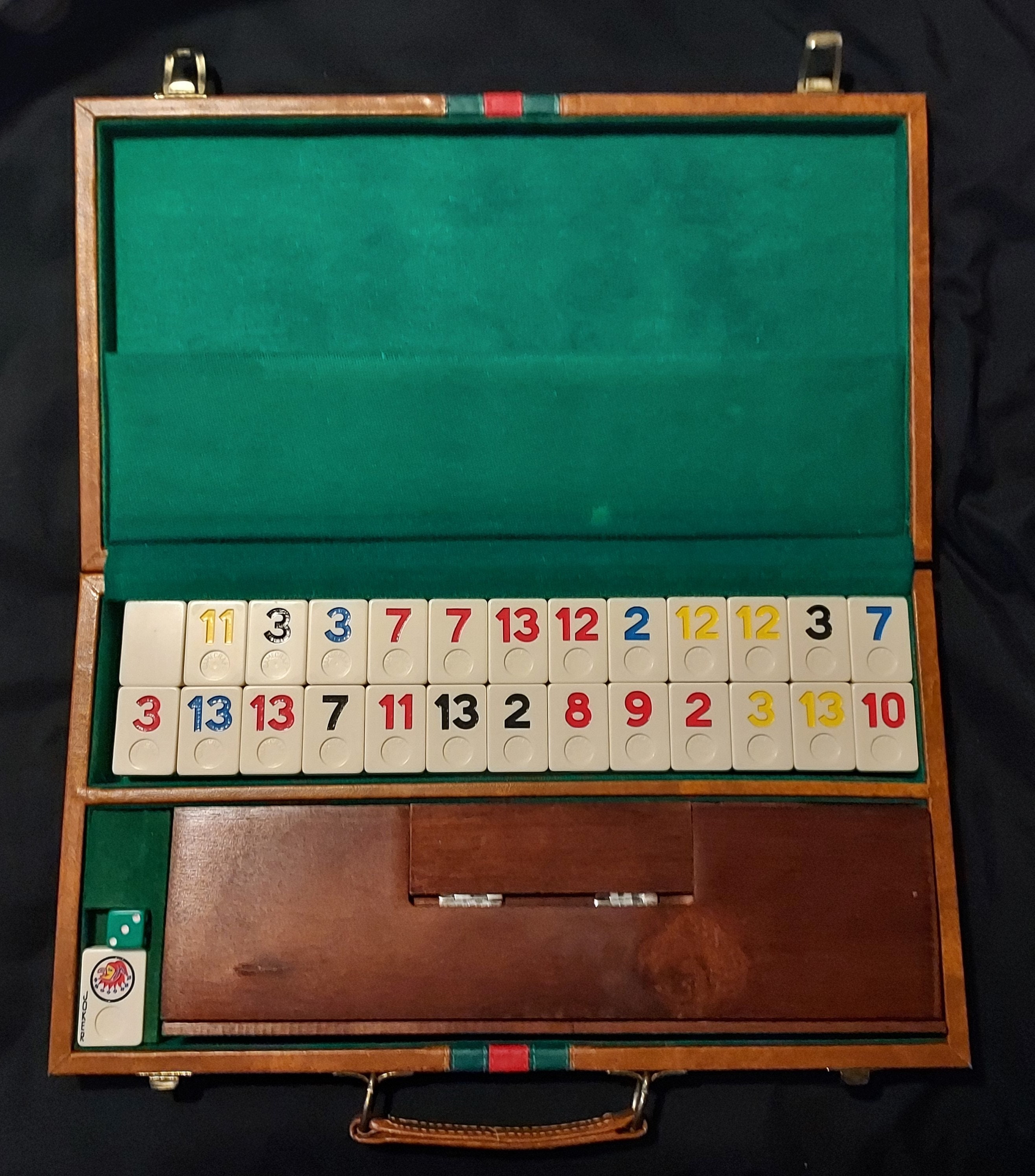 Vintage Rummikub, Rack Rummy, Rummy Retro Tile Game w/Carrying Case