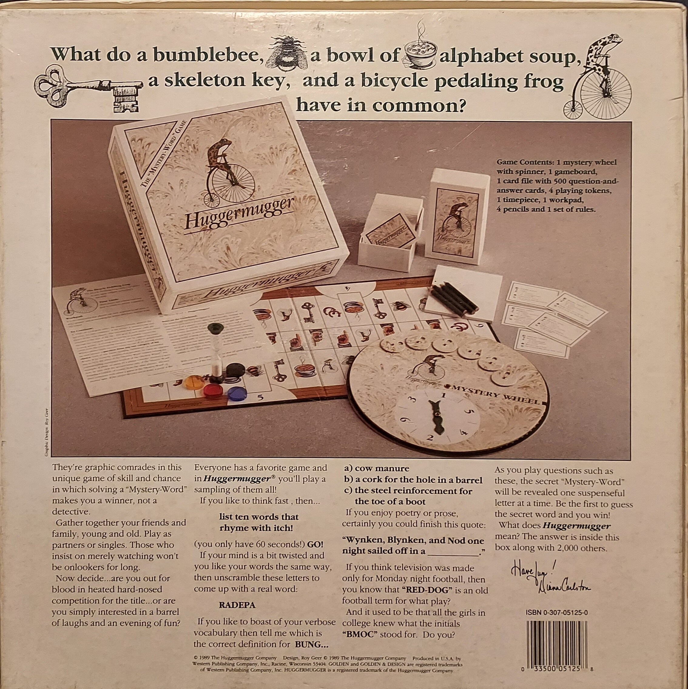 Vintage Huggermugger: The Mystery Word Board Game, Western Publishing ...