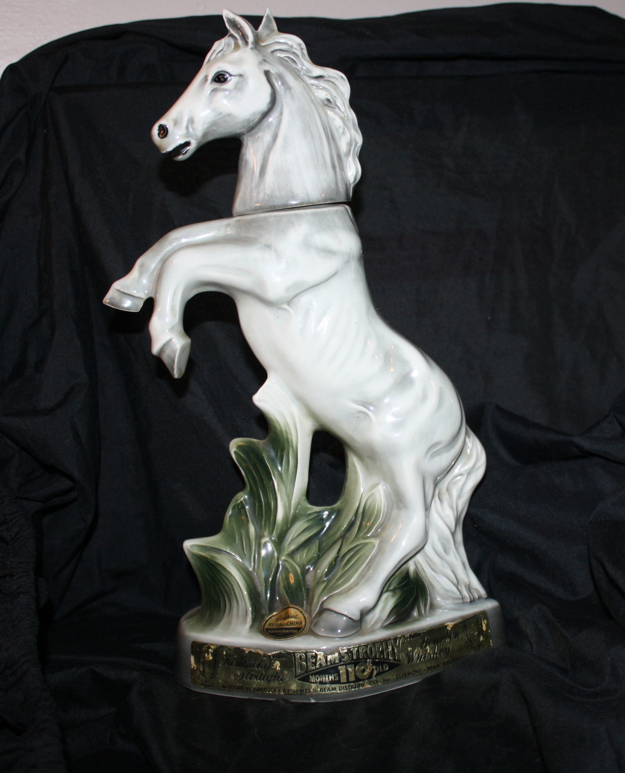 Jim Beam Decanter, White Stallion, Collectable Decanter, 1962 Jim Beam
