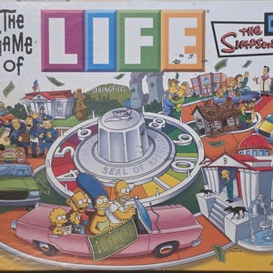 The Simpsons Game of Life Board Game Homer Bart 100% Complete in