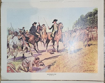 Vintage Prints: H. Charles McBarron, Jr., US Army Center of Military History, Monmouth, Bunker Hill, Saratoga