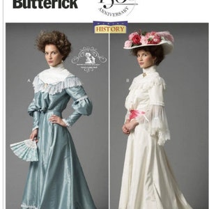Butterick B5970, Victorian Costume Pattern, Misses Costume, Top, Skirt, Belt, Sizes Available B5 8-16 & F5 16-24, UNCUT