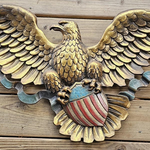 Vintage 1950er Jahre DART American Eagle große Wandbehang Plakette, 45 '' X 18 "MCM, #3762.