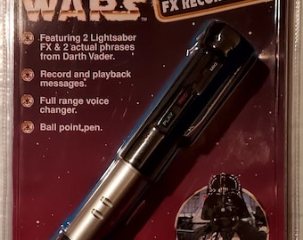 Vintage Star Wars Lightsaber FX Recording Pen - Darth Vader, 1997 Lucasfilm Ltd. & Tiger Electronics, RARE