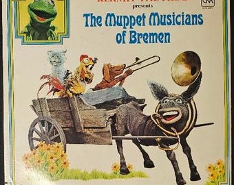 Vintage LP - Kermit the Frog Presents the Muppet Musicians of Bremen, CTW 22073, Children's Records of America