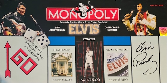 Elvis Presley Monopoly 25th Anniversary, Collector's Edition, With