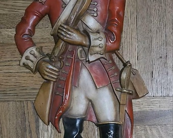 Vintage 1970s Sexton British Army Soldier Metal Wall Hanging, Wall Art Plaque, Mid Century