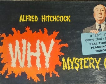 Vintage Game WHY - A Mystery Board Game Presented by Alfred Hitchcock, 1967 Milton Bradley