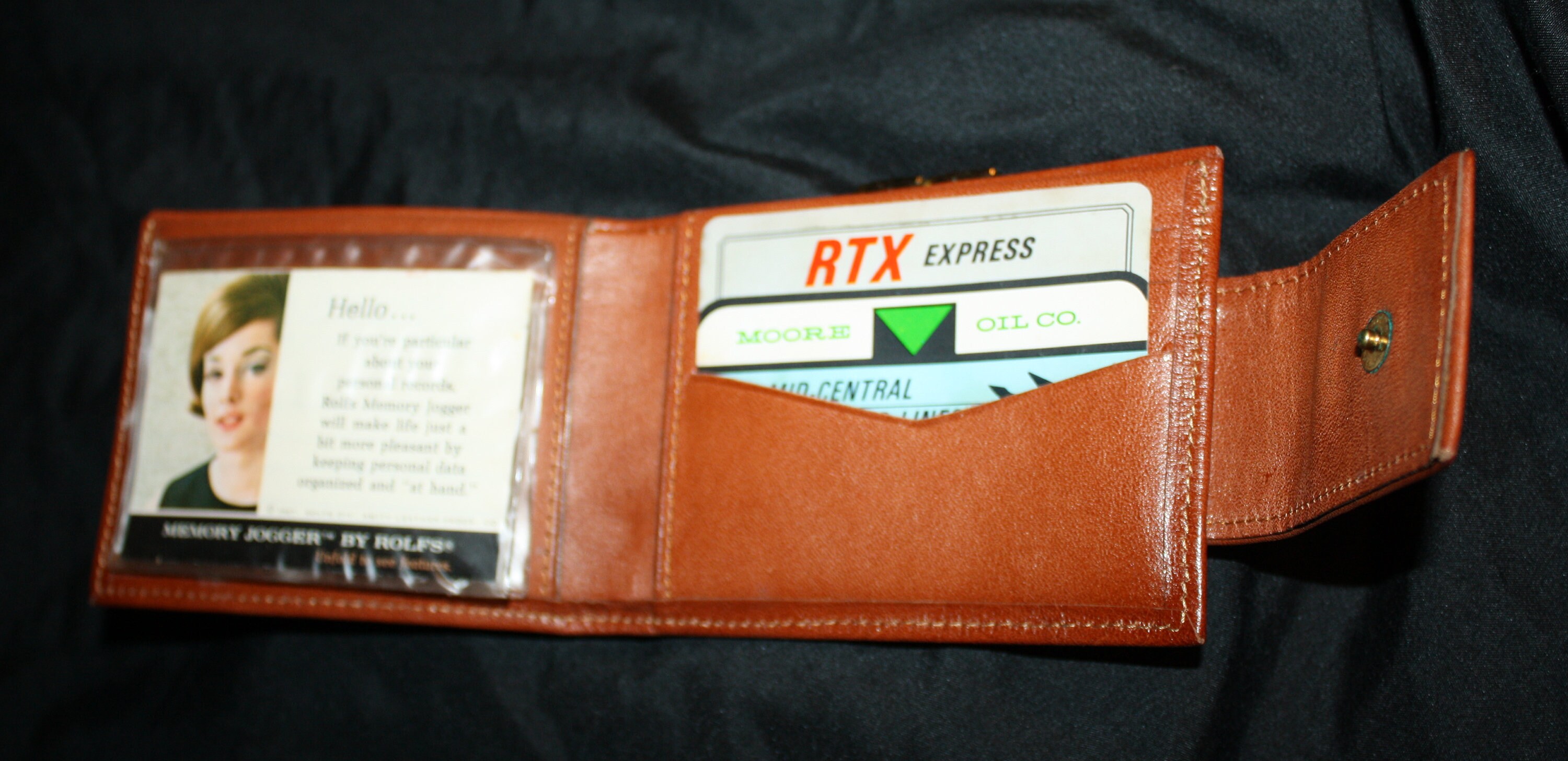 Rare Rolfs Royal Crest Cowhide Brown Ladies Wallet 1967 Nib