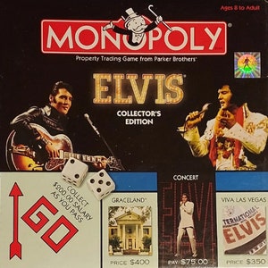 Elvis Monopoly, Collector's Edition with RARE Elvis Hologram Signature, Board Game, 2003 USAopoly, Parker Brothers, FACTORY SEALED