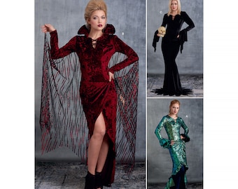 Simplicity S8973 Adult Costume Pattern, Fantasy, Cosplay, Misses Halloween Costume, Sizes Available H5 6-14 & R5 14-22, UNCUT