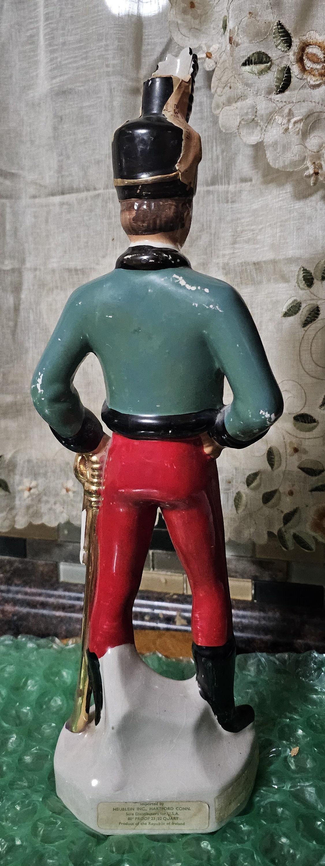 Vintage Decanter, Irish Mist Soldier Liqueur Decanter,