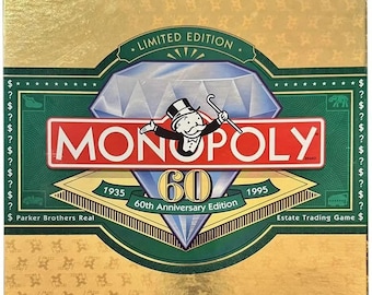 MONOPOLY 1935-1995 60th Anniversary Limited Edition Board Game, Parker Brothers