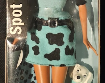 BARBIE, Spot Scene Doll, Teresa Friend of Barbie with Dalmation Dog, 2001 Mattel, #53966, NRFB