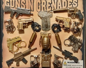 Vintage 1990's  Vending Refill Display Miniature "Guns N Grenades" FACTORY SEALED