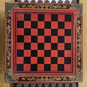 Tabletop Chinese Chess Set, Wooden Board, Resin Chessman, Collectibles Gift