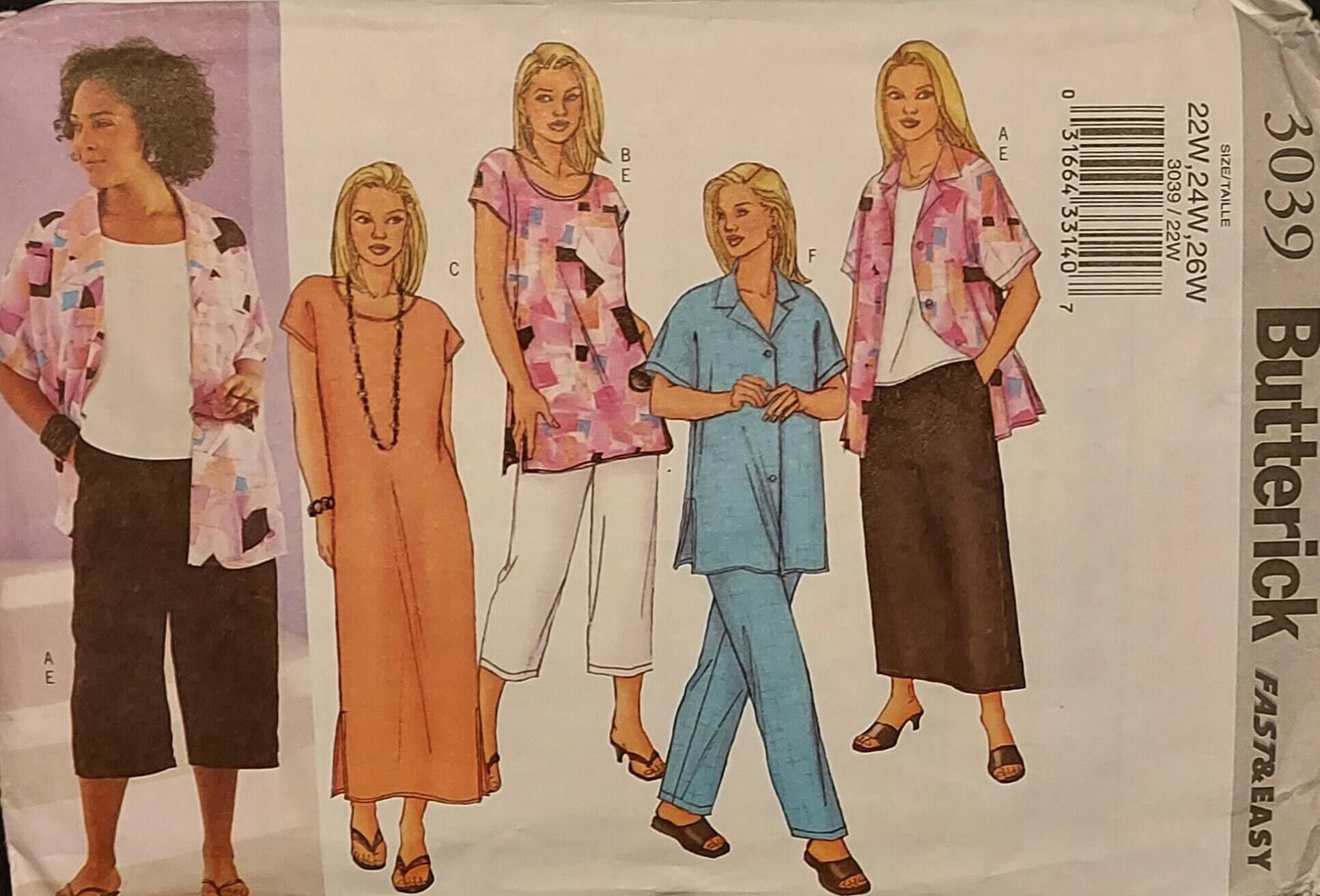Butterick Plus Size Patterns
 Butterick Full Figure Sewing Patterns 3039 3095 3207 6953 Plus