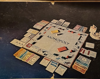 Vintage MONOPOLY, Special 40th Anniversary Edition, Real Estate Trading Game, 1974 Parker Brothers, COMPLETE